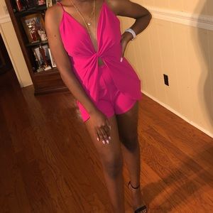 Hot Pink Romper